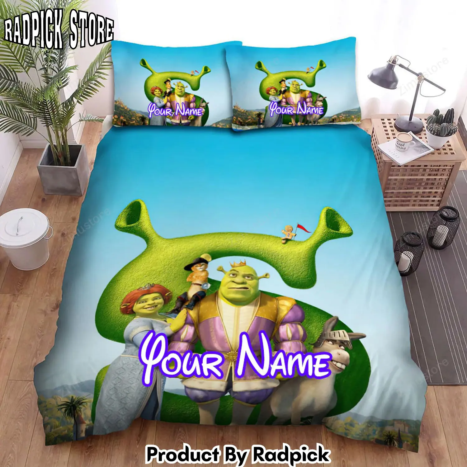 Radpick shrek movie banner bed sheets spread comforter duvet cover personalized name bedding sets rp3272328